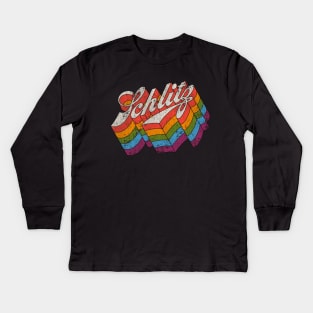 Schlitz Beer Distressed - Pride Kids Long Sleeve T-Shirt